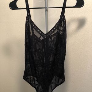 Black lace bodysuit